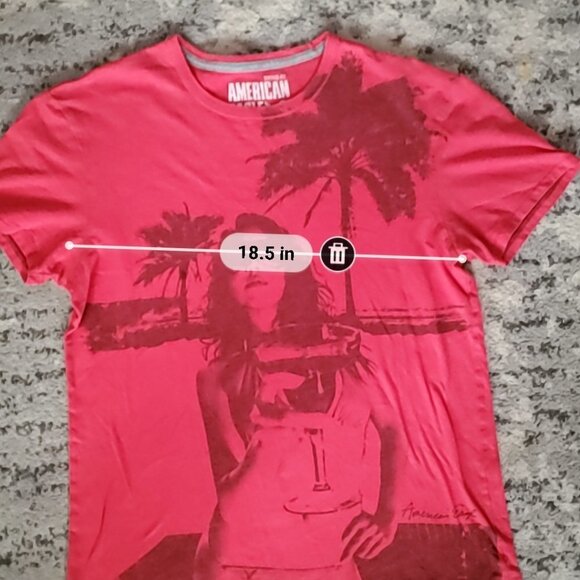 American Eagle Vintage Fit Live Your Life Red T-Shirt Size M - Picture 6 of 7